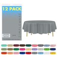 thumbnail image 2 of ZIMPLEWARE Premium Silver Plastic Table Cloth Disposable (12 Pack) Round Tablecloth (84in) Party Table Cloths Disposable, Perfect Table Cloth Round Cover for Any Table Up to 6 Feet, 2 of 4