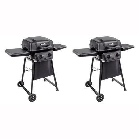 Char Broil Classic Outdoor 2 Burner Gas BBQ Patio Cabinet Grill, Black (2