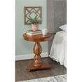 thumbnail image 2 of Pemberly Row 24.5" Round Transitional Wood Pedestal Side Table in Hazelnut Brown, 2 of 11
