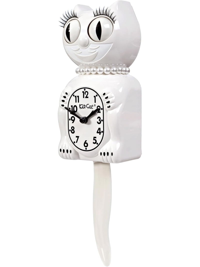 Kit-Cat Klock Limited Edition White Lady with Pearl Necklace