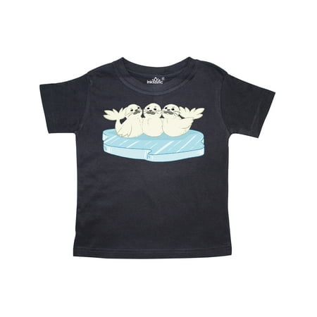 

Inktastic 3 Cute White Harp Seals on Ice Gift Toddler Boy or Toddler Girl T-Shirt
