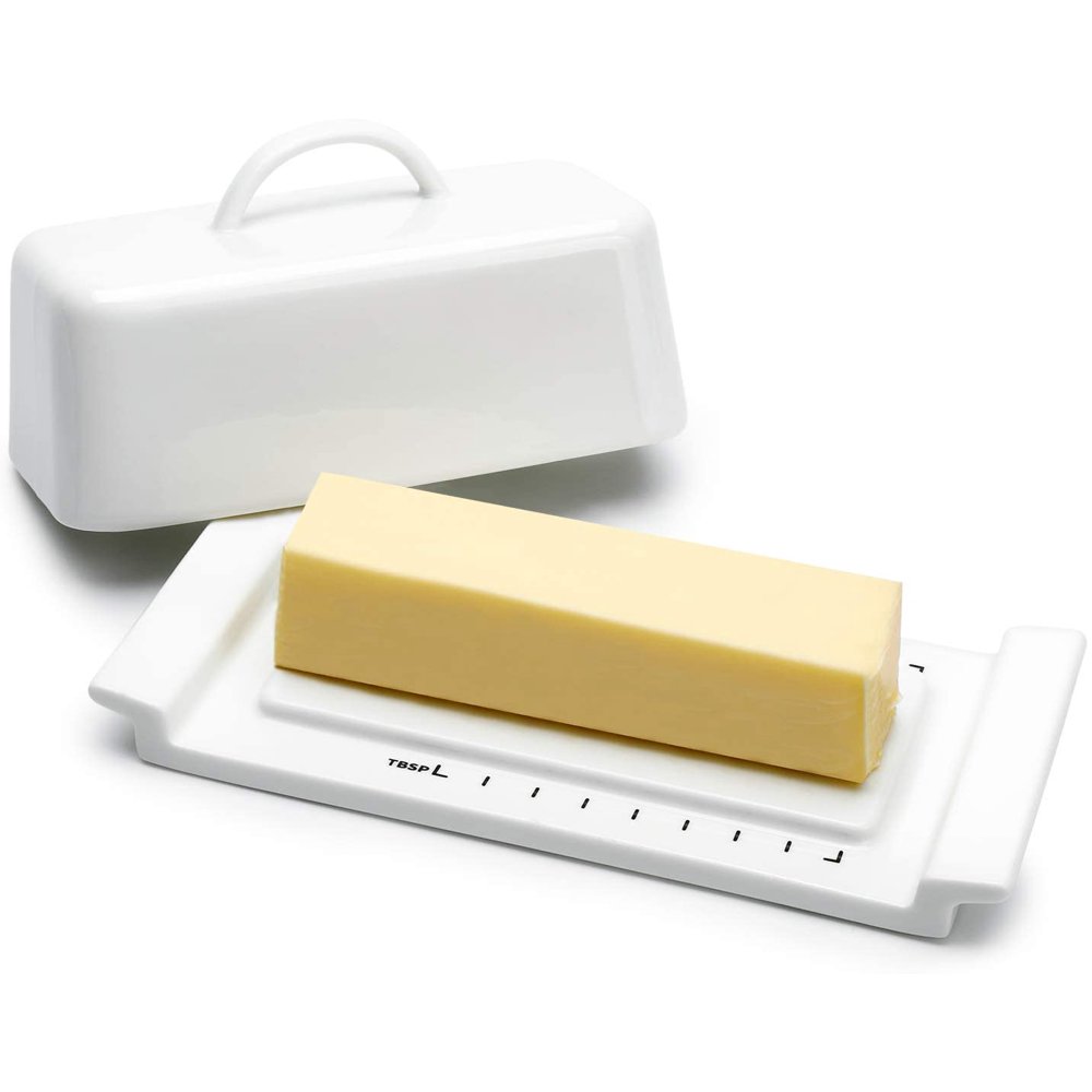 319.101 Butter Dish with Lid, Butter Keeper with Handle TBSP Markings