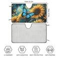 thumbnail image 2 of Shangniulu Blue Butterfly Sunflower Print Auto Windshield Sun Shade, Sun Blocks Sun Visor Keep Vehicle Cool, Car Front Window Sunshade Foldable Sun Shield 51x28in, 2 of 7