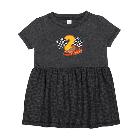 Inktastic Number Two Race Car Girls Baby Dress