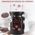 thumbnail image 4 of Bote Herm&eacute;tico para Caf&eacute; - 1800ml Recipiente de Caf&eacute; de Acero Inoxidable, con Identificador de fecha y Cuchara para caf&eacute; molido, granos,t&eacute; - Negr, 4 of 7