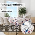 thumbnail image 4 of Round Tablecloth 60x86 Inch Water Resistant Table Cover Independence Day Tablecloth, 4 of 5