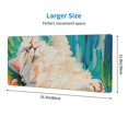 thumbnail image 3 of Pofeuu Playful Floral Cat Print Desk Mat for Keyboard and Mouse，Computer Desk Matt for Desktop，Large Mouse Pad for Desk，Desk Pads on Top of Desks 12x31.5in, 3 of 8