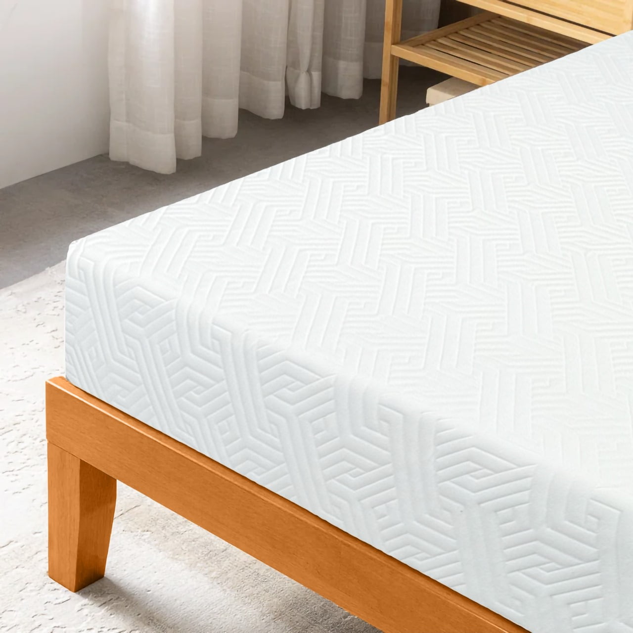 ViscoLogic Bed 6" Twin Size Adult Gel Memory Foam Mattress in a Box, Medium, CertiPUR-US