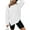 5267-WHITE, variant on Womens Long Sleeve Tops Sweatshirts Waffle Knit Crew Neck Fashion Side Slits Casual Pullover White
