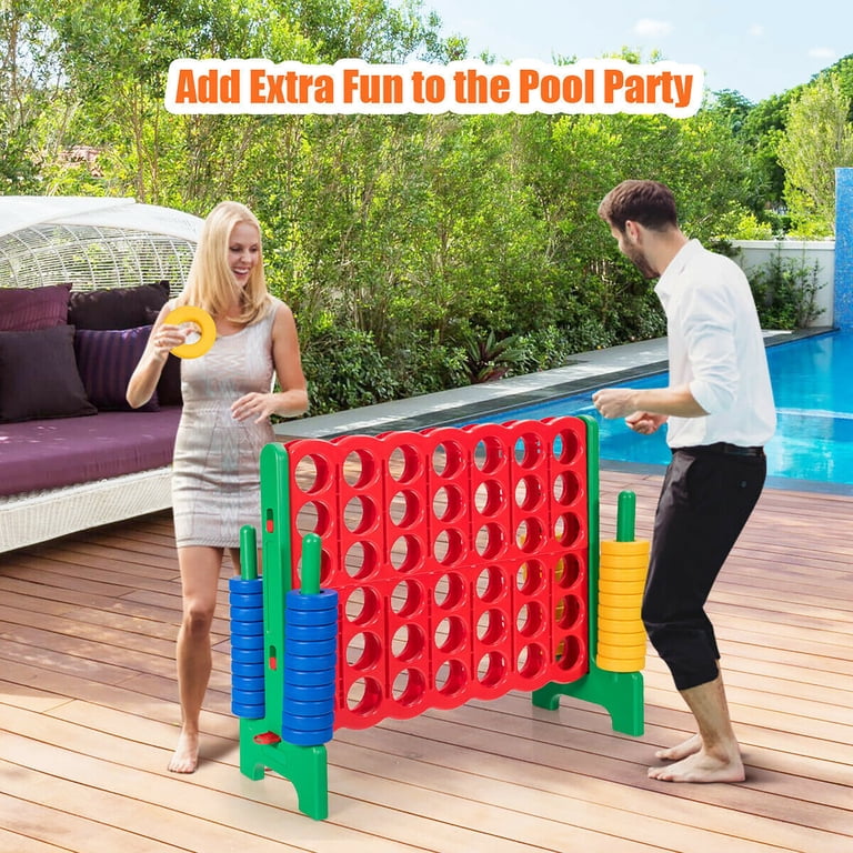 Costway, Jumbo 4 in A Row Game Set, 47.5