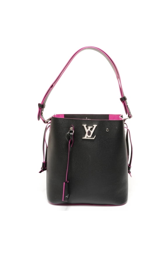Pre-Owned Louis Vuitton Lockme Bucket Shoulder Bag, Black, 2019 Model