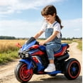 thumbnail image 5 of 12V Electric Motorcycle for Kids 3-6 Years Old, 4 MPH Battery Powered Motorcycle with Remote Control, LED Lights, Bluetooth Music, 5 of 7