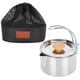 thumbnail image 2 of Cafetera, tetera de acero inoxidable, tetera portátil de acero inoxidable, utensilios de cocina para acampar, de calidad profesional, 2 of 12