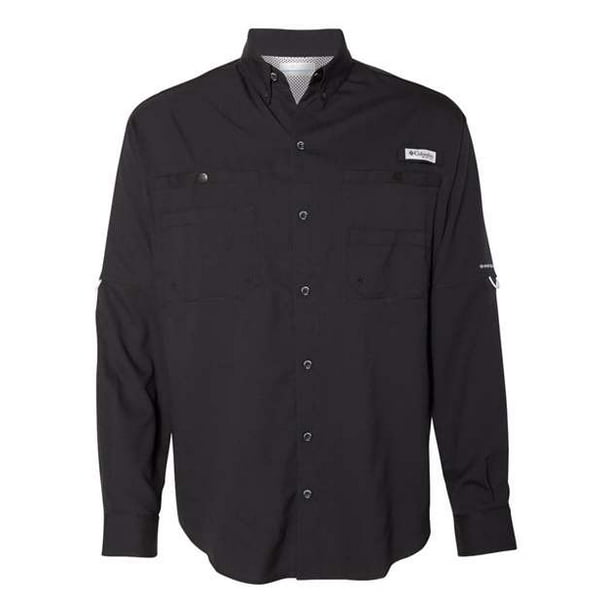 Camiseta de manga larga Columbia Men's Plus Tamiami II color negro talla pequeña