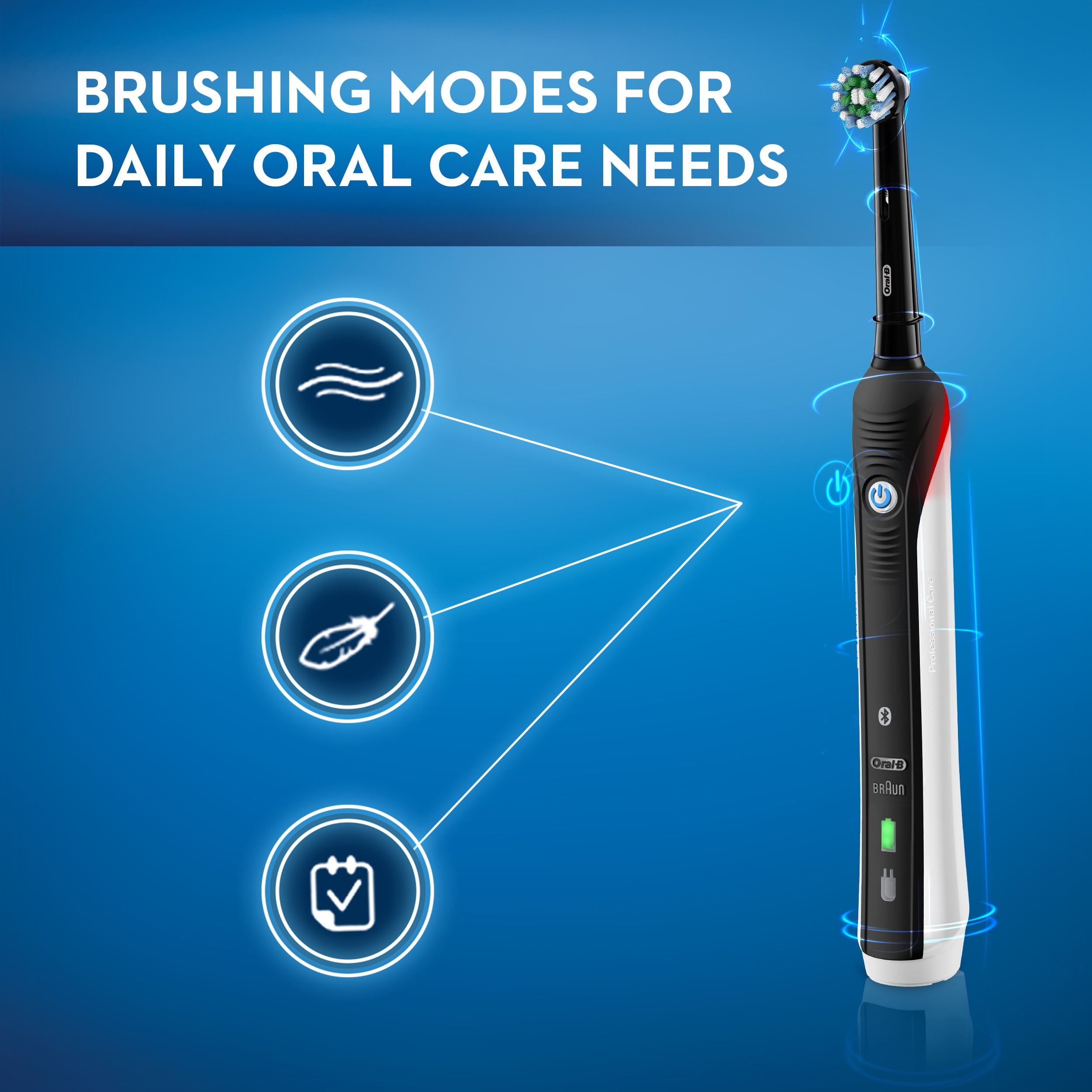 Oral-B Smart 3000 Rechargeable Electric Toothbrush, Black, Ct - Walmart.com