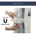 thumbnail image 4 of Evideco French Home Goods Plume Feather White Curtain Tiebacks, 4 of 8