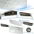 thumbnail image 5 of MYVIT 7-inch Meat Cleaver Knife, Heavy Duty Chef Knife Butcher Knife, Sharp Non-stick Stainless Steel Cutting Chopper for Kitchen Restaurant Home Party, 5 of 7