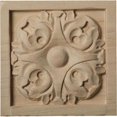 thumbnail image 1 of Ekena Millwork ROS03X03LFMA 3.5 in. W x 3.5 in. H x .75 in. D Medium Leaf Rosette- Maple- Architectural Accent, 1 of 1