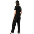 thumbnail image 6 of Fruit of the Loom Women's Soft & Breathable V-Neck Short Sleeve Top & Pajama Pant Set, Sizes S-4X, 6 of 11
