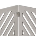 thumbnail image 4 of HOME DISTRICT Dog Gate Freestanding Pet Gate 4-Panel & 3 Panel Pet Gate for Dogs Folding Dog Gate Quadfold & Trifold Pet Gate for Small Dogs Decorative Pet Gate for Dogs Indoor, Gray Lattice 47" x 19", 4 of 8
