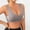 Gray, variant on Racerback Sports Bra for Women High Impact Seamless Ribbed Medium Support Workout Top Yoga Gym V Neck Gray,Size XL