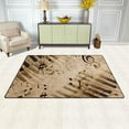thumbnail image 3 of Dreamtimes Lightweight Soft Area Rugs 60 x 39 inch (5'x 3'3"), Music Notes On Old Paper Sheet Floor Mat for Kids Playing Room Hardwood Floor Living Room Nursery Rugs, 3 of 6