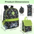 thumbnail image 2 of 6 in 1 Backpack with Matching Lunch Bag, Pencil Case, Keychain, Coin Pouch & Carabiner Clip in Ready Player Print, 2 of 6