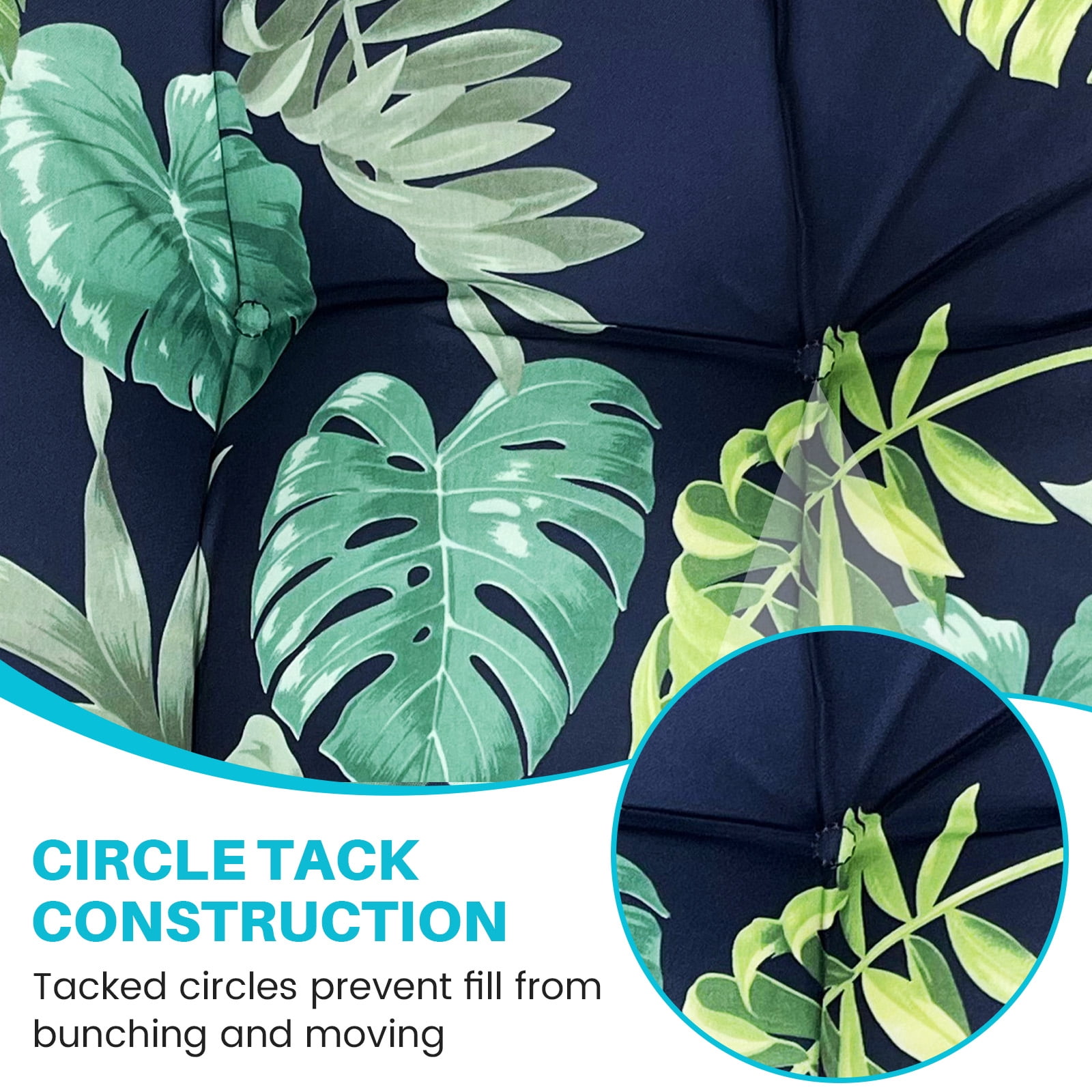 CJC Outdoor Chair Cushions Waterproof Tufted Wicker Chair Cushion for Patio Furniture Indoor Rocking Chair Pad, Color A