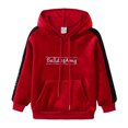 thumbnail image 5 of IROINNID Clearance Baby Boy Girl Pants Long-sleeved Hooded Long Sleeved Trouser Sports Suit,Red, 5 of 9