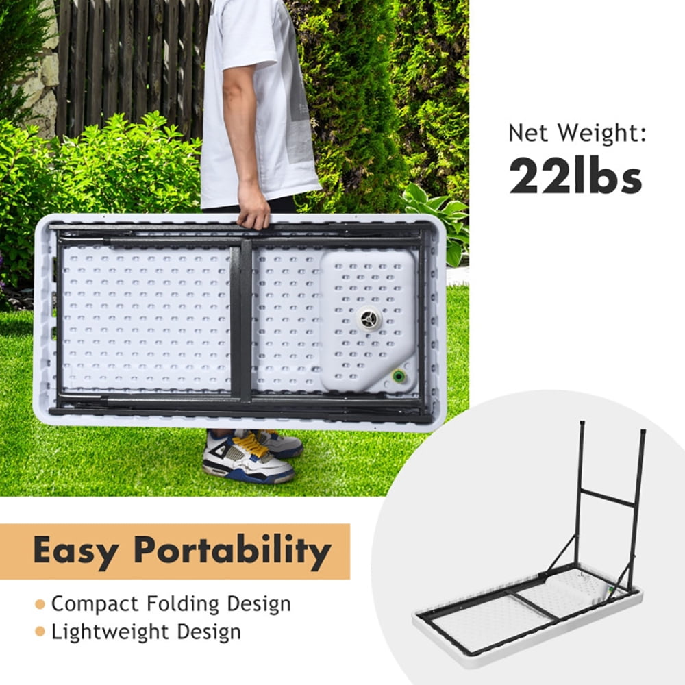 Aimee Lii Folding Cleaning Sink Faucet Cutting Camping Table with Sprayer, Outdoor Picnic Camping Equipment