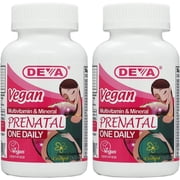 Deva Vegan Prenatal Multivitamin & Mineral Dietary Supplement, 90 Coated Tablets, 2-Pack