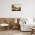 thumbnail image 3 of Stupell Industries Fall Scenic River Boat Landscape & Nature Painting Black Floater Framed Canvas Art Print Wall Art, 25 x 17, 3 of 10