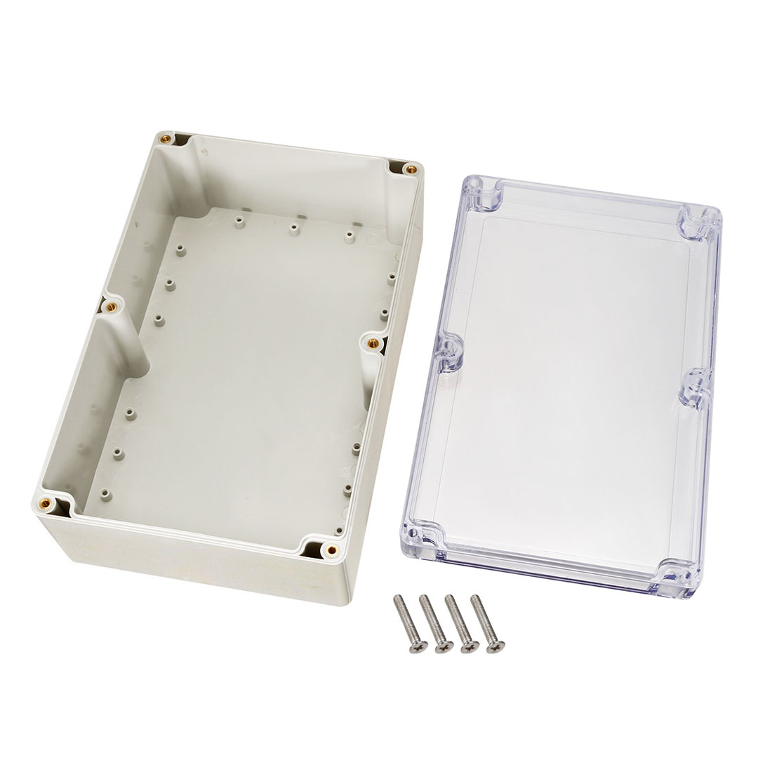 Unique Bargains 230*150*87mm Electronic ABS Plastic DIY Junction Box Enclosure Case Clear with Transparent Cover
