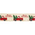 thumbnail image 4 of 2 rollos de cinta navideña con borde metálico con feliz árbol de Navidad y camión para coronas, envoltorios y decoraciones, 4 of 4
