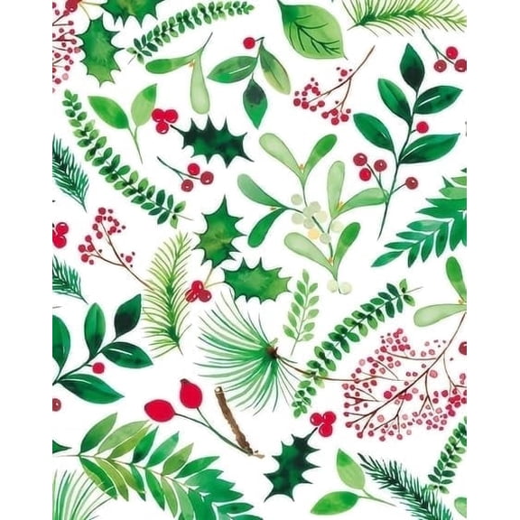 Holly Christmas Chocolate Transfer Sheet, by Tnct.