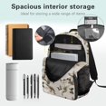 thumbnail image 5 of Pzuqiu Mallard Duck Camo Bow Backpack with Lunch Box and Water Bottle Bag Pencil Case 4 Piece Bookbag for Kids 8-12 Girls Elementary School Bag Lunchbox Water Bottle Cover Pencil Case, 5 of 7