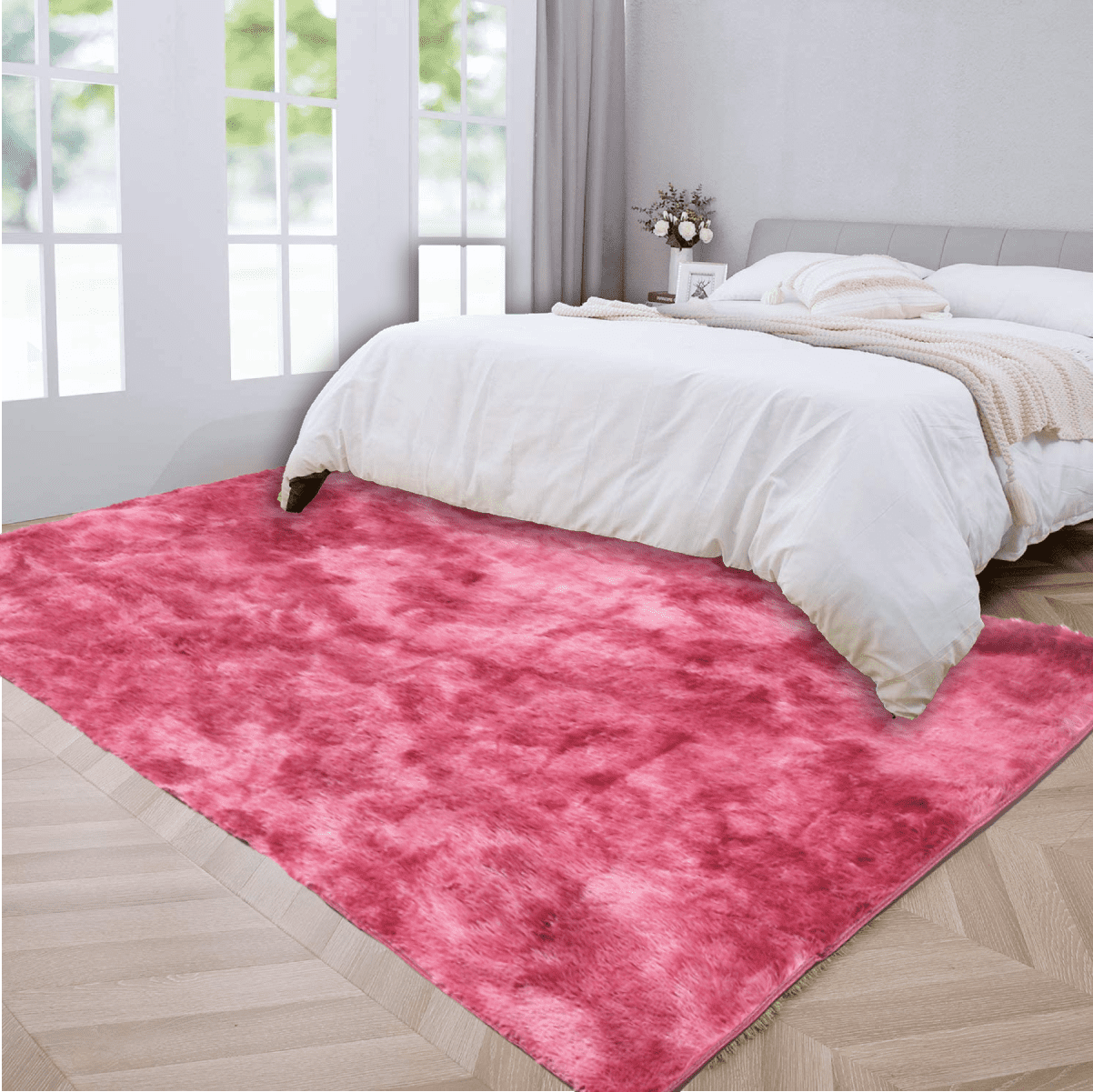 Novashion 5ft x 8ft Shaggy Area Rugs for Bedroom Living Room, Fluffy Rug Plush Decorative Rug for Indoor Home Floor Carpet