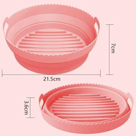 

Yipa Liner Reusable Silicone Pot Heat Resistant Accessories Mat Air Fryer BBQ Kitchen Tool Rectangular Folding Non-Stick Microwave Round Pink Diameter: 21.5cm/8.46