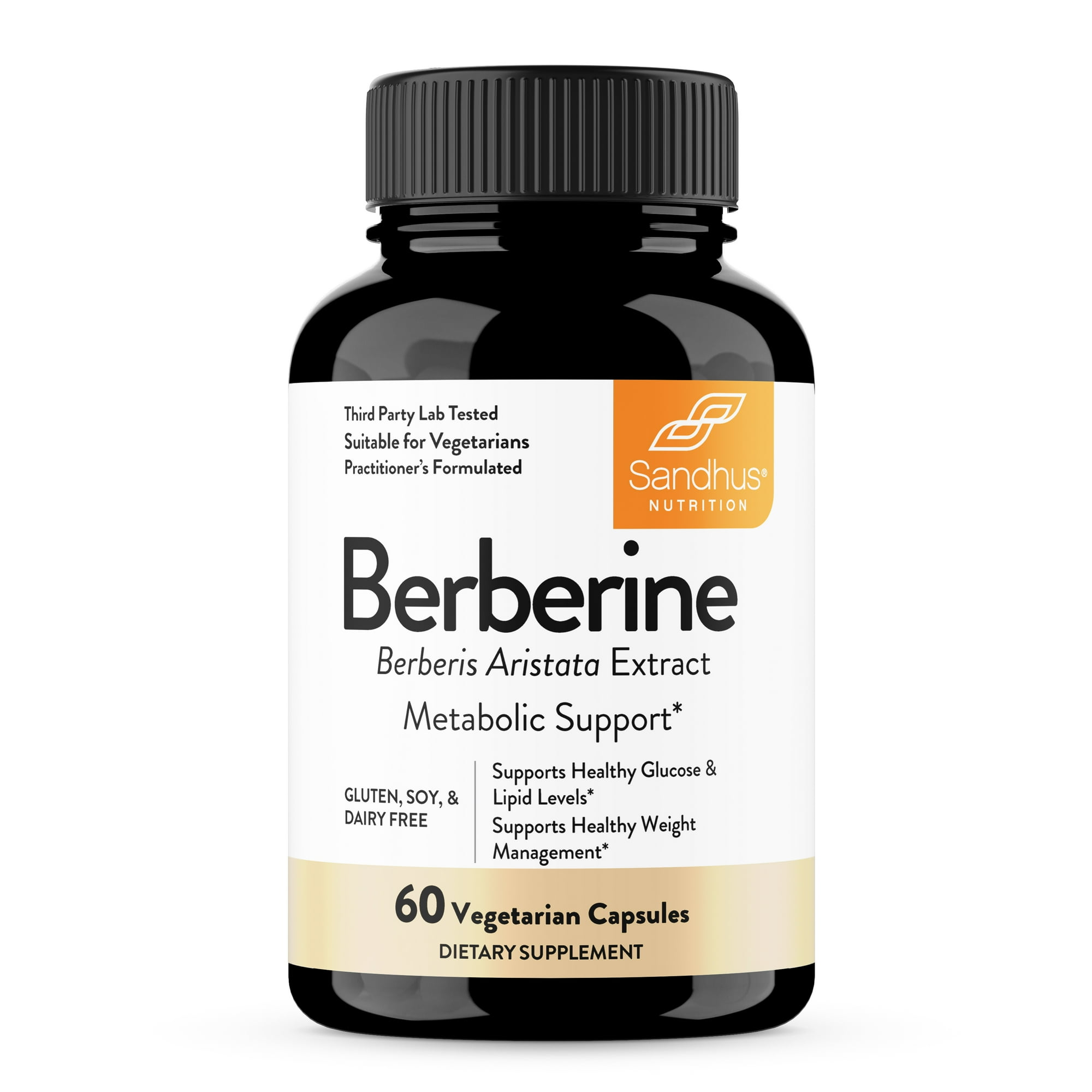 Sandhu's Berberine HCI 500mg, Metabolic Support & Weight Loss Supplement, 60 Capsules