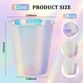 thumbnail image 2 of 50 Pcs Iridescent Plastic Cups 12 oz Disposable Shiny Party Cups Holographic Drinkware for Disco Rainbow Party Decorations Birthday Wedding Bachelorette Party Favors, 2 of 7