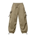 thumbnail image 5 of YABCSAZ Mens Cargo Pants Quick Dry Multi Pocket Drawstring Elastic Waist Outdoor Hiking Joggers, 5 of 8