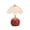 Red, variant on Cottage Core Lamp,11×9 Inch Scalloped Lamp Shade,Handcrafted Eggshells Table Lamp Vintage Bedside Lamp Warm Ambient Light For Bedroom & Living Room.(White)