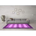 thumbnail image 3 of Ahgly Company Machine Washable Indoor Rectangle Abstract Purple Modern Area Rugs, 2' x 3', 3 of 4