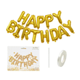 thumbnail image 2 of Kit de globos metálicos con letras Happy Birthday  color  Dorado, 2 of 4