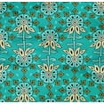 thumbnail image 4 of oneOone Organic Cotton Poplin Twill Fabric Leaves & Floral Block Print Fabric BTY 42 Inch Wide, 4 of 4