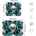 thumbnail image 2 of GZHJMY Halloween Dish Drying Mat Skull Tentacle Blue Octopus Black Microfiber Absorbent Drying Pad Heat Resistant Kitchen Day of The Dead Countertop Island Protector Holiday Gift 18" × 24", 2 of 6