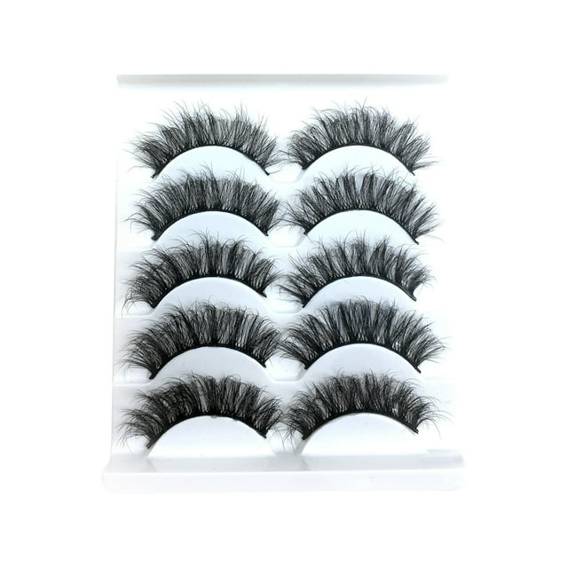 Pestañas con volumen y ligeras, pares, estilo visón, multipack de pestañas, 10 pares de pestañas postizas de visón, pestañas dramáticas de visón, 8D