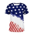 thumbnail image 4 of QASIEATN Women's 250Th Anniversary Print Crew Neck T Shirt 250Th Anniversary Tshirt Patriotic Tee Summer 4th of July Tops, 4 of 4