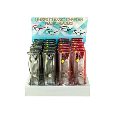 Assorted Lot Of 24 Unisex Plastic Reading Glasses +1.25/+ 1.50D/+1.75/+2.0/+2.25D/+2.50/+2.75/+3.00/+3.50