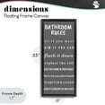 thumbnail image 4 of Stupell Industries Rustic Lodge Bathroom Rules Leave It Clean Black Floating Frame Canvas Art, 11 x 25, by Julia Frost, 4 of 8